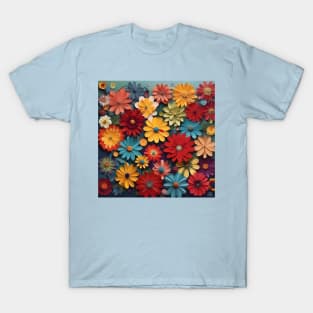 Colourful flowers drawing T-Shirt